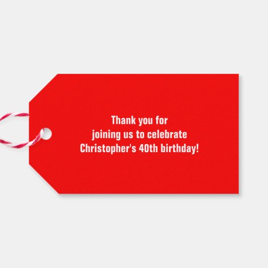 Tacos en Tequila Birthday Party Cadeaulabel (Achterkant Horizontaal)