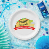Tacos en Tequila Birthday Party Papieren Bordje (Feest)