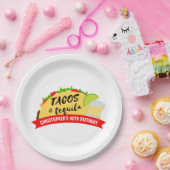 Tacos en Tequila Birthday Party Papieren Bordje (Feest)