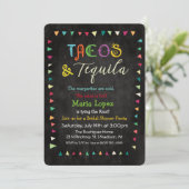 Taco's en Tequila Bruidsfeest Uitnodiging (Staand voorkant)