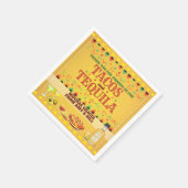 Tacos en Tequila Cinco de Mayo Fiesta Party Servet (Hoek)