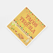 Tacos en Tequila Cinco de Mayo Mexicaanse Fiesta Servet (Hoek)