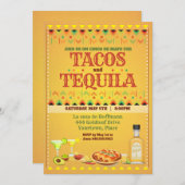 Tacos en Tequila Cinco de Mayo Mexican Fiesta Kaart (Voorkant / Achterkant)