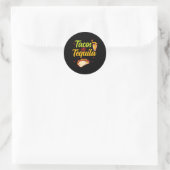 Tacos en Tequila Cinco de Mayo Ronde Sticker (Tas)