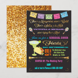 Tacos en Tequila Couples Rehearsal Dinner Fiesta Kaart