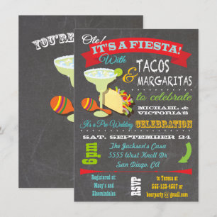 Tacos en Tequila Couples Shower Invitation Kaart