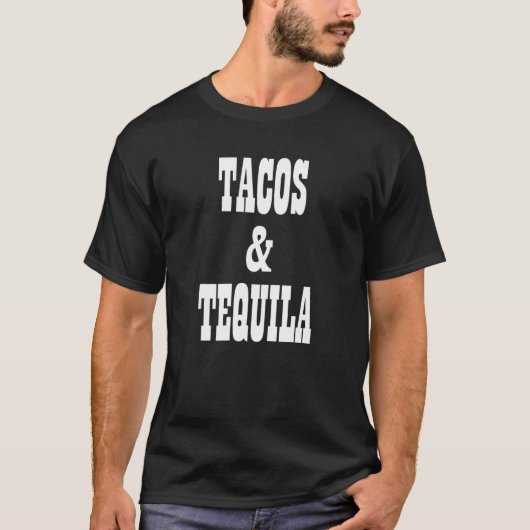 Tacos en Tequila Eating Taco Tequila Shots Drinki T-shirt (Voorkant)