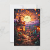 Taco's en Tequila Fiesta bruiloft RSVP Kaartje (Achterkant)