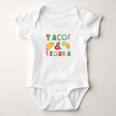 Tacos en Tequila Funny Drink Mexicaans voedsel Romper (Voorkant)