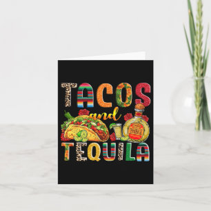 Taco's en Tequila Grappig Drink Taco Mexicaans ete Kaart