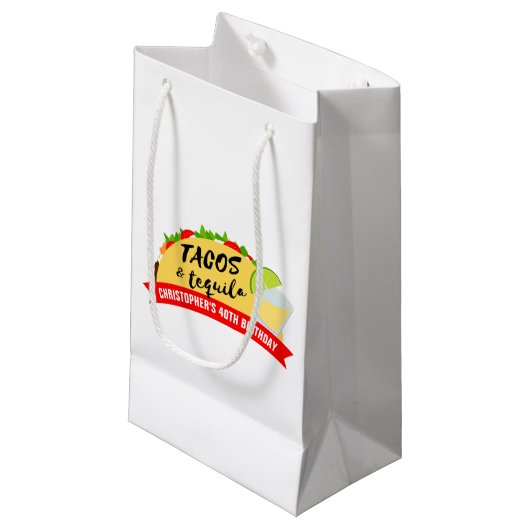 Tacos en Tequila Klein Cadeauzakje (Voorkant Gekanteld)