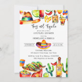 Taco's en tequila koppels douche sjabloon kaart (Voorkant)
