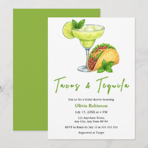Tacos en Tequila Margarita Bruidsuitnodiging Kaart