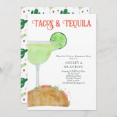 Tacos en Tequila Margarita Engagement Party Kaart (Voorkant / Achterkant)