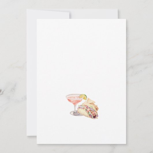 Tacos en Tequila Margarita Uitnodiging voor verjaa (Achterkant)