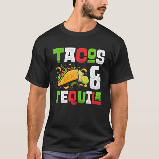 Tacos en Tequila Nacho gemiddelde Mexicaanse inco T-shirt (Voorkant)