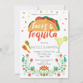 Tacos en Tequila paar Douche Uitnodiging (Voorkant)