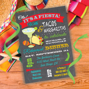 Tacos en Tequila Rehearsal Dinner Invitation Kaart