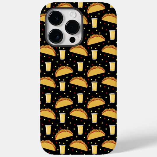 Tacos en Tequila Shots Pattern Case-Mate iPhone Case (Achterkant)