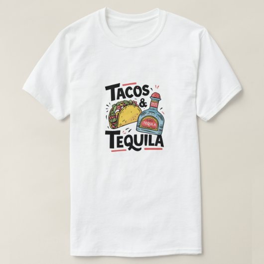Taco's en tequila t-shirt (Design voorkant)