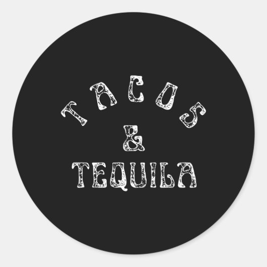 Taco's en Tequila Taco Ronde Sticker (Voorkant)