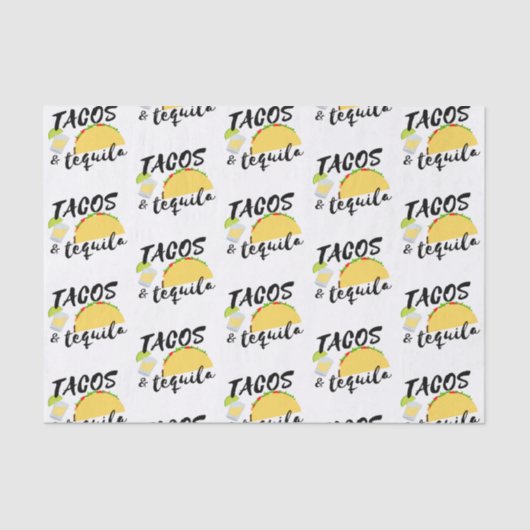 Tacos en Tequila Tissuepapier (Voorkant)