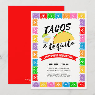 Taco's en Tequila Verjaardagsfeest Uitnodiging