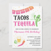 Taco's en Tequila Verjaardagsfeest Uitnodiging (Voorkant)