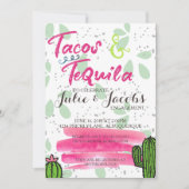 Taco's en Tequila Verloving Feest Kaart (Voorkant)