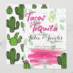 Taco's en Tequila Verloving Feest Kaart