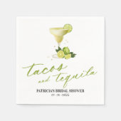 taco's en tequila-Vrijgezellenfeest Servet (Voorkant)
