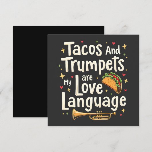 Taco's en trompetten zijn mijn liefdestaal Mexico Save The Date (Voorkant / Achterkant)