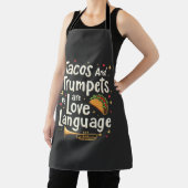 Taco's en trompetten zijn mijn liefdestaal Mexico  Schort (Insitu)