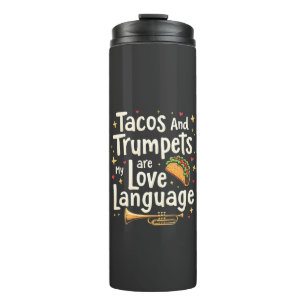 Taco's en trompetten zijn mijn liefdestaal Mexico Thermosbeker