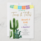 Tacos en Tutus Cactus Baby shower Kaart (Voorkant)