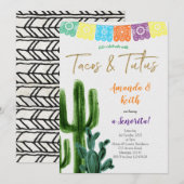 Tacos en Tutus Cactus Baby shower Kaart (Voorkant / Achterkant)