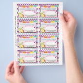 Tacos en tutus diaper treinkaartjes baby shower flyer (Hand)