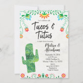 Tacos en Tutus Fiesta Baby shower uitnodigingskaar Kaart (Voorkant)