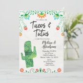 Tacos en Tutus Fiesta Baby shower uitnodigingskaar Kaart (Staand voorkant)