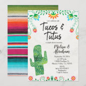 Tacos en Tutus Fiesta Baby shower uitnodigingskaar Kaart (Voorkant / Achterkant)