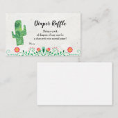 Tacos en Tutus Luier Raffle Behuizing Kaart (Voorkant / Achterkant)