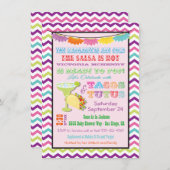 Tacos en Tutus Mexican Fiesta baby shower Invites Kaart (Voorkant / Achterkant)