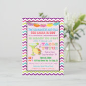 Tacos en Tutus Mexican Fiesta baby shower Invites Kaart (Staand voorkant)