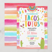 Tacos en Tutus Mexican Fiesta Couples Baby shower Kaart (Voorkant / Achterkant)