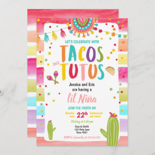 Tacos en Tutus Mexican Fiesta Couples Baby shower Kaart