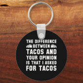 Tacos en uw mening sleutelhanger (Voorkant)