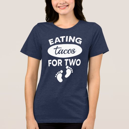 Taco's Eten voor Twee: Leuke Moederdag Tri-Blend Shirt (Voorkant)
