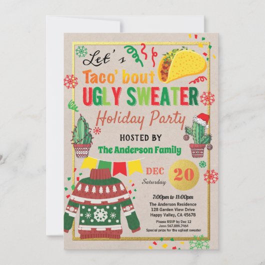 taco's feestfeest in de zweter kaart (Voorkant)