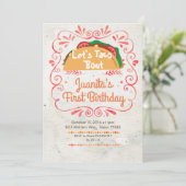 Tacos Fiesta Mexican Birthday Party Invitation Kaart (Staand voorkant)