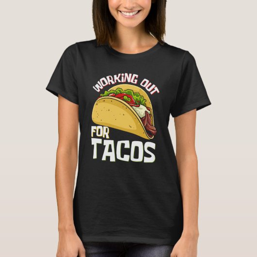 Tacos Fitness Working Out Cinco de Mayo Cute T-shirt (Voorkant)